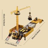 Baufahrzeug Spielzeug Set für Kinder 3-7 Jahre - LKW mit Kran, Licht & Sound - Transportauto Rennstrecke & Baustellen-Set - Geschenk für Jungen Mädchen zu Geburtstag Weihnachten - Image 8