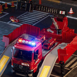 Feuerwehr Spielzeug mit Wasserstrahl, Transformierbare Rettungsfahrzeug mit Leiter, Spielzeug Auto mit Rennstrecke für Indoor & Outdoor, Geschenk für Jungen Mädchen ab 3 Jahre - Image 6