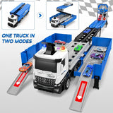 LKW-Rennstrecke Spielzeug für Kleinkinder, faltbare 3-Ebenen-Rennbahn, Spielzeug-LKW mit Transportauto & 8 Rennwagen, Geschenk für Jungen und Mädchen ab 3 4 5 6 Jahren Weihnachtsgeschenk - Image 6
