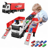 LKW-Rennstrecke Spielzeug für Kleinkinder, faltbare 3-Ebenen-Rennbahn, Spielzeug-LKW mit Transportauto & 8 Rennwagen, Geschenk für Jungen und Mädchen ab 3 4 5 6 Jahren Weihnachtsgeschenk - Image 10