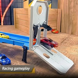 LKW-Rennstrecke Spielzeug für Kleinkinder, faltbare 3-Ebenen-Rennbahn, Spielzeug-LKW mit Transportauto & 8 Rennwagen, Geschenk für Jungen und Mädchen ab 3 4 5 6 Jahren Weihnachtsgeschenk - Image 3