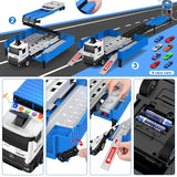 LKW-Rennstrecke Spielzeug für Kleinkinder, faltbare 3-Ebenen-Rennbahn, Spielzeug-LKW mit Transportauto & 8 Rennwagen, Geschenk für Jungen und Mädchen ab 3 4 5 6 Jahren Weihnachtsgeschenk - Image 5