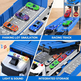 LKW-Rennstrecke Spielzeug für Kleinkinder, faltbare 3-Ebenen-Rennbahn, Spielzeug-LKW mit Transportauto & 8 Rennwagen, Geschenk für Jungen und Mädchen ab 3 4 5 6 Jahren Weihnachtsgeschenk - Image 7