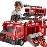 Fire Rescue Truck Set with Mini Cars - Image 10