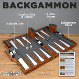 Backgammon Brettspiel-Set aus Holz - Image 6